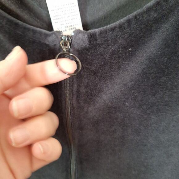 Vintage Doncaster Stretch Velour Shift Dress w/ Zipper Goth Women Size 1X - Picture 4 of 7